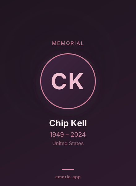 Memorial portrait of Chip Kell