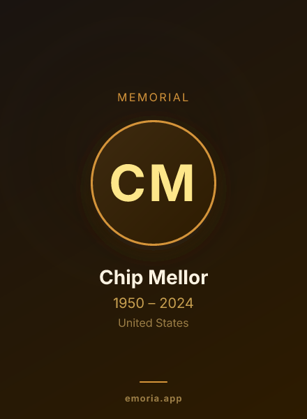 Memorial portrait of Chip Mellor