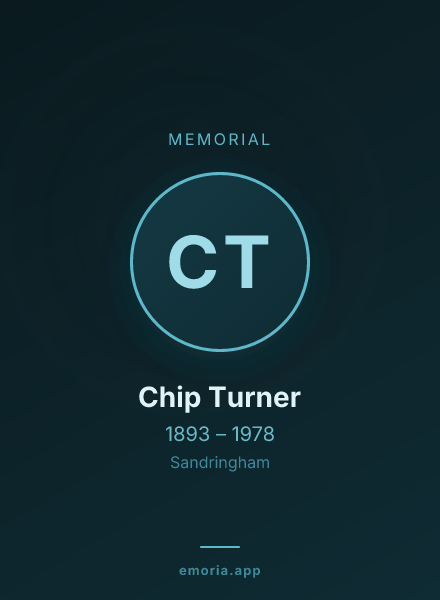 Memorial portrait of Chip Turner