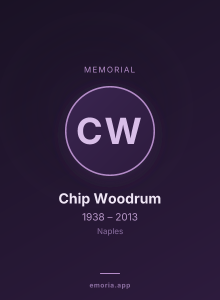 Memorial portrait of Chip Woodrum