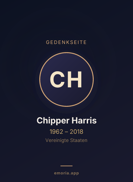 Gedenkportrait von Chipper Harris