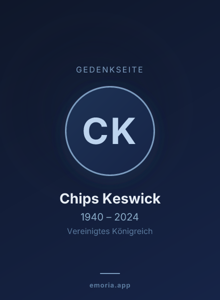 Gedenkportrait von Chips Keswick