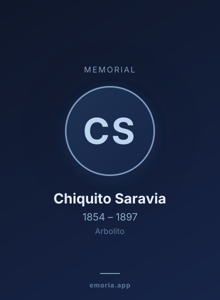 Memorial portrait of Chiquito Saravia