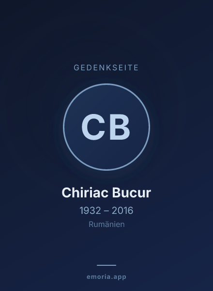 Gedenkportrait von Chiriac Bucur