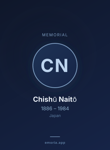 Memorial portrait of Chishū Naitō