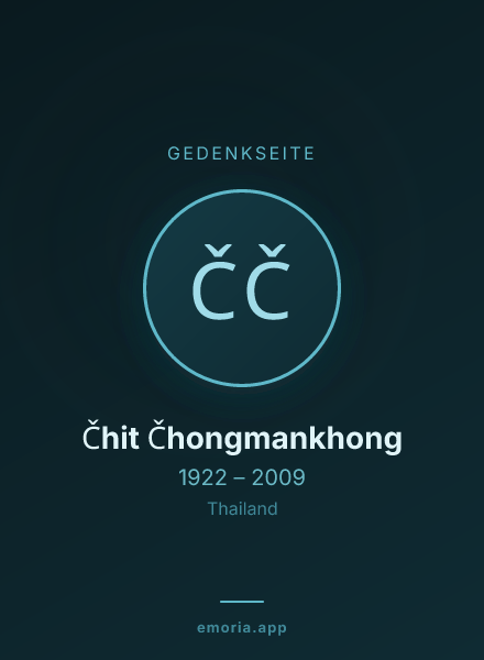 Gedenkportrait von Čhit Čhongmankhong