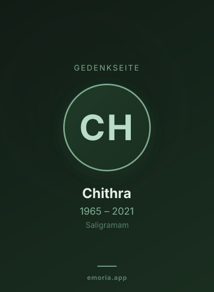 Gedenkportrait von Chithra