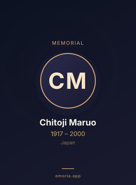 Memorial portrait of Chitoji Maruo