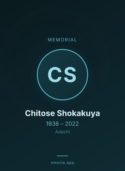 Memorial portrait of Chitose Shokakuya