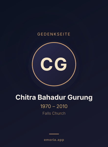 Gedenkportrait von Chitra Bahadur Gurung