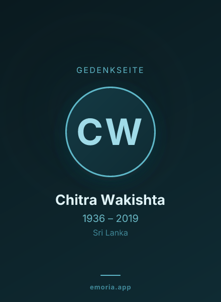 Gedenkportrait von Chitra Wakishta