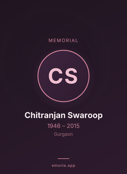 Memorial portrait of Chitranjan Swaroop