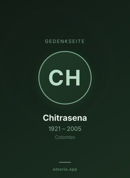 Gedenkportrait von Chitrasena