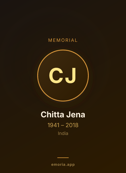 Memorial portrait of Chitta Jena