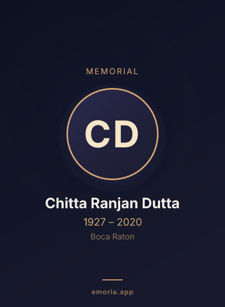 Memorial portrait of Chitta Ranjan Dutta