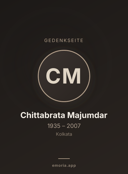 Gedenkportrait von Chittabrata Majumdar