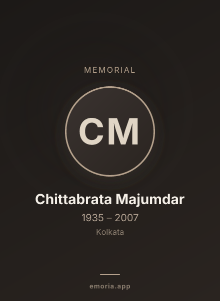 Memorial portrait of Chittabrata Majumdar