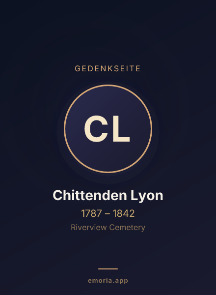Gedenkportrait von Chittenden Lyon