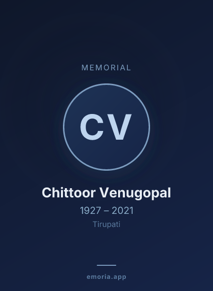 Memorial portrait of Chittoor Venugopal