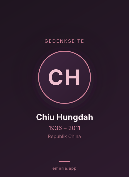 Gedenkportrait von Chiu Hungdah