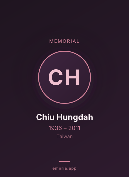 Memorial portrait of Chiu Hungdah