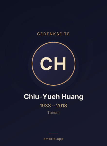 Gedenkportrait von Chiu-Yueh Huang
