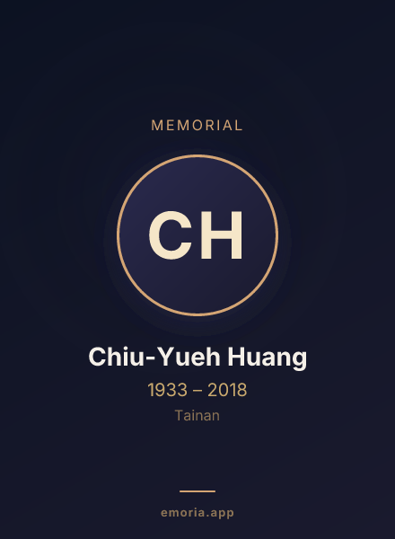 Memorial portrait of Chiu-Yueh Huang