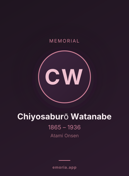 Memorial portrait of Chiyosaburō Watanabe