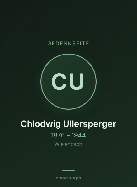 Gedenkportrait von Chlodwig Ullersperger