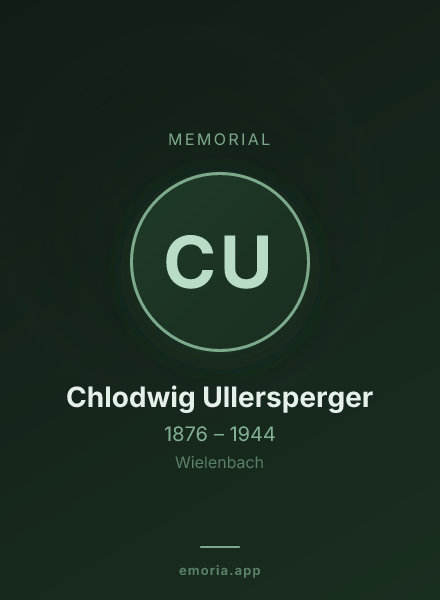 Memorial portrait of Chlodwig Ullersperger