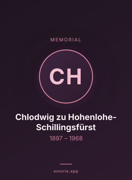 Memorial portrait of Chlodwig zu Hohenlohe-Schillingsfürst