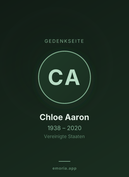 Gedenkportrait von Chloe Aaron