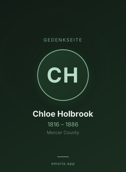 Gedenkportrait von Chloe Holbrook