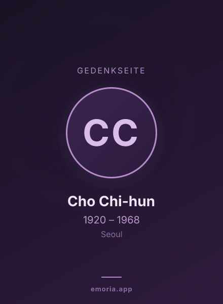 Gedenkportrait von Cho Chi-hun