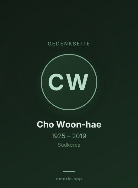 Gedenkportrait von Cho Woon-hae