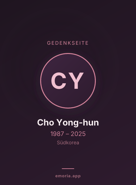 Gedenkportrait von Cho Yong-hun