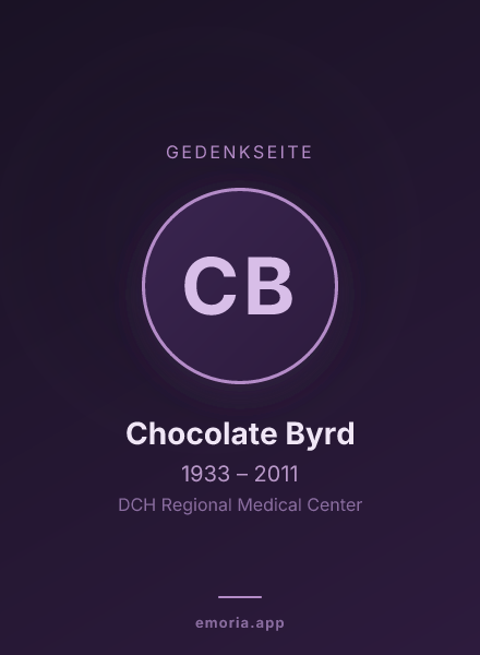 Gedenkportrait von Chocolate Byrd