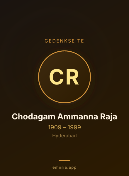Gedenkportrait von Chodagam Ammanna Raja