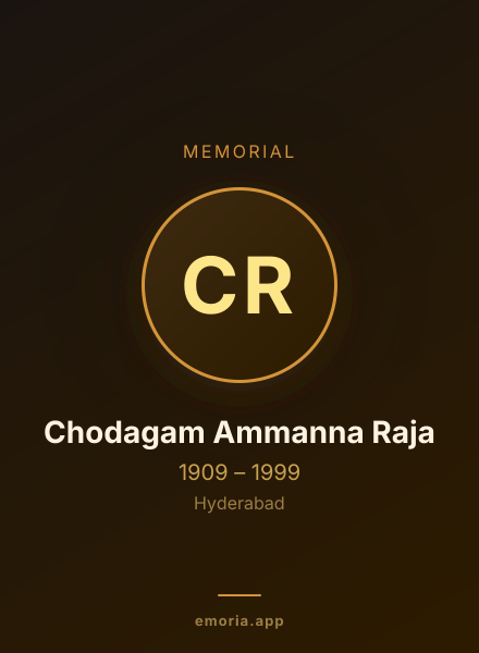 Memorial portrait of Chodagam Ammanna Raja