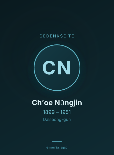 Gedenkportrait von Ch’oe Nŭngjin