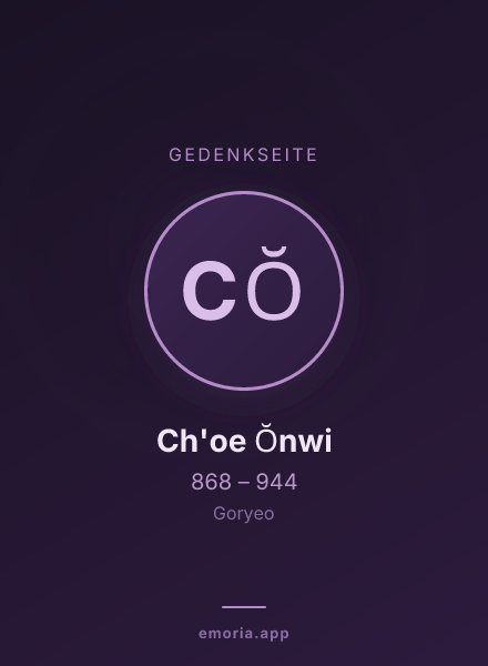 Gedenkportrait von Ch'oe Ŏnwi