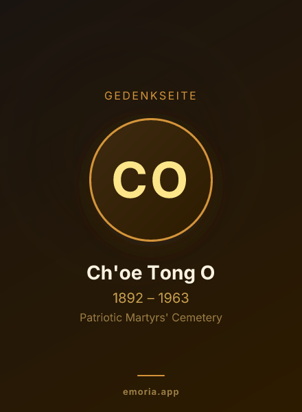 Gedenkportrait von Ch'oe Tong O