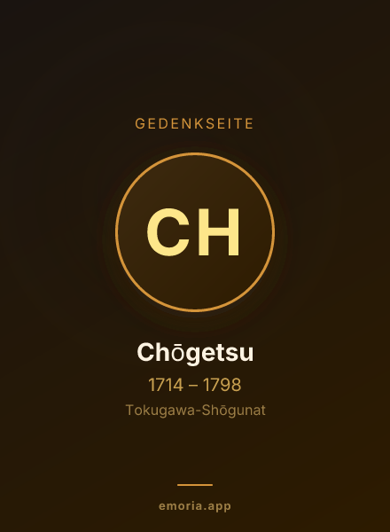 Gedenkportrait von Chōgetsu