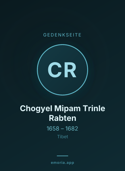 Gedenkportrait von Chogyel Mipam Trinle Rabten