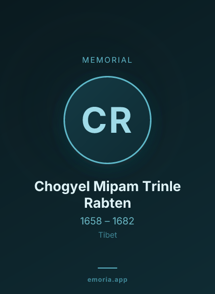 Memorial portrait of Chogyel Mipam Trinle Rabten