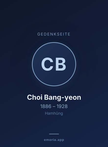 Gedenkportrait von Choi Bang-yeon