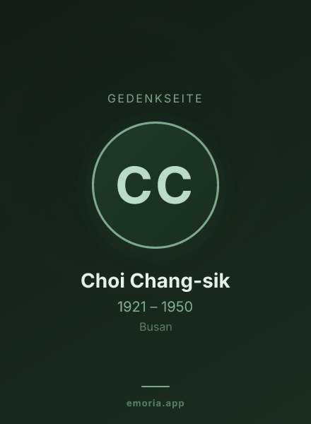 Gedenkportrait von Choi Chang-sik