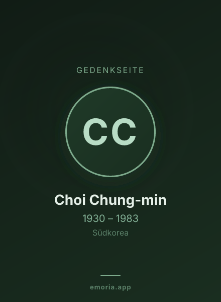 Gedenkportrait von Choi Chung-min