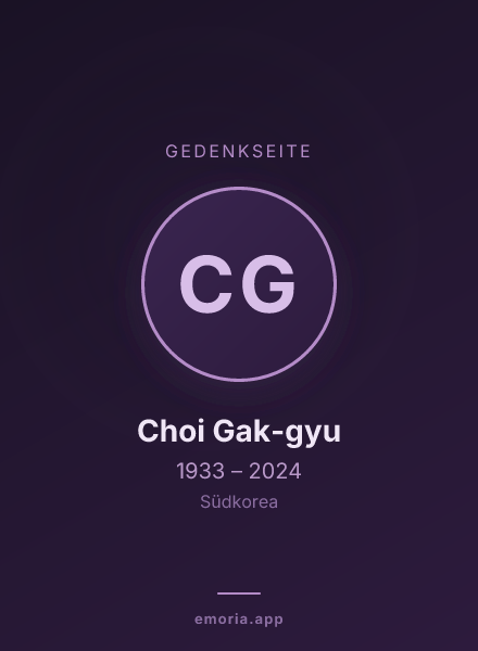 Gedenkportrait von Choi Gak-gyu