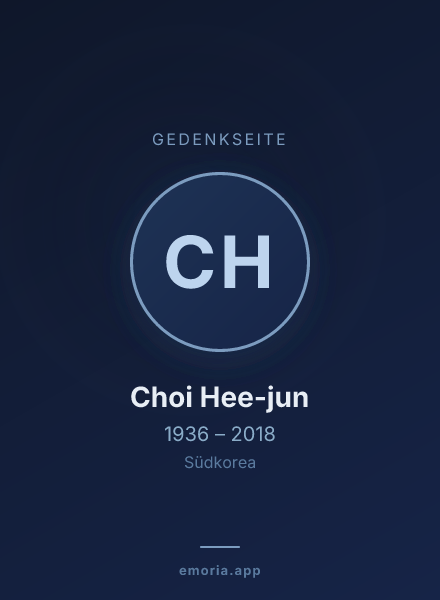 Gedenkportrait von Choi Hee-jun